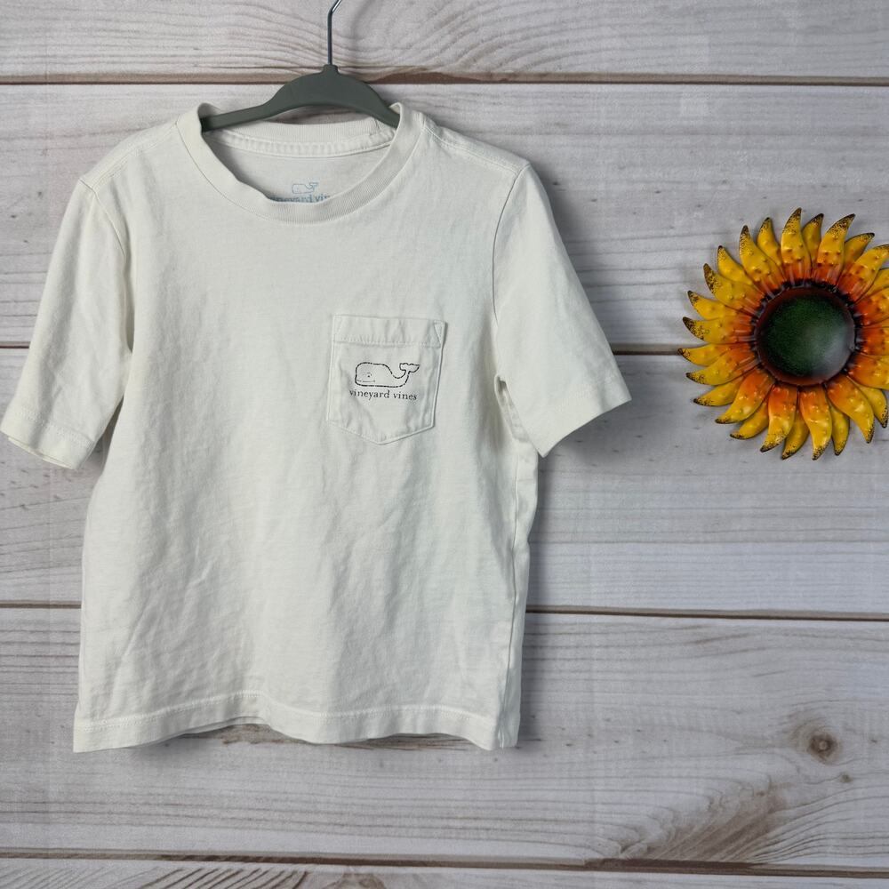 Vineyard Vines Boys 3T T-Shirt White Whale Logo Pocket‎ Short Sleeve Tee